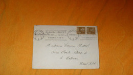 ENVELOPPE ANCIENNE DE 1929../ CACHETS BERGEN + FLAMME OLAVSJUBILEET 1030-1930 TRONDHJEM POUR COLMAR + TIMBRES X2 - Cartas & Documentos