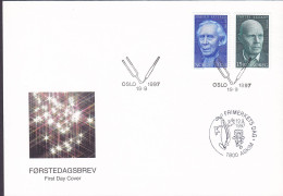 Norway 1997 FDC Cover Ersttags Brief Harald Sæverud & Tarjei Vesaas Complete Set !! - FDC