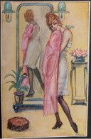 1920 Girl In Night Dress Artist Sign. I- VF 266 - Mode