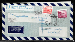 N268 - HONGRIE - LETTRE DE BUDAPEST DU 09/01/1957 POUR L'ANGLETERRE - Covers & Documents