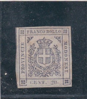 ITALIE - MODENE - 1859 - N° 9 - 20 C LILAS - NEUF SANS GOMME - Romagna