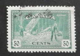 CANADA YT 223 OBLITERE "ABATTAGE D ARBRES EN COLOMBIE BRITANNIQUE" ANNÉE 1946 - Usati