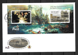 2005 Joint Isle Of Man And Gibraltar: OFFICIAL IOM MIXED FDC: Death Of Nelson - Emissions Communes