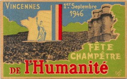 CPSM Parti Communiste 1946 Vincennes Circulé Voir Scan Du Dos Lauze - Partiti Politici & Elezioni