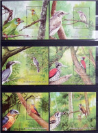 Sri Lanka 2021, Endemic Birds Of Sri Lanka, Six MNH S/S - Sri Lanka (Ceylan) (1948-...)