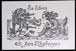 EX LIBRIS  MICHEL JAMAR Per G. JAN RHEBERGEN L27bis-F01 EROTICO - Exlibris