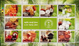Sri Lanka 2021, World Coconut Day, MNH S/S - Sri Lanka (Ceylon) (1948-...)