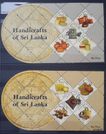 Sri Lanka 2022, Handicrafts Of Sri Lanka, Two MNH Unusual S/S - Sri Lanka (Ceylan) (1948-...)