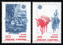 Andorra Spanish 1988 Cept 2 Values MNH Mule Transport, Old Road To Les Bo - 1988