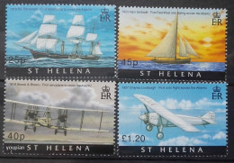 St. Helena 2007, Transatlantic First Ships And Planes, MNH Stamps Set - Saint Helena Island