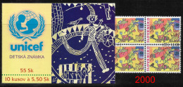 Slovakia 2000 ** Children Postage Stamp - UNICEF   ** Michel SK 370  ** CTO ** Slowakei ** Full Booklet - Sonstige & Ohne Zuordnung