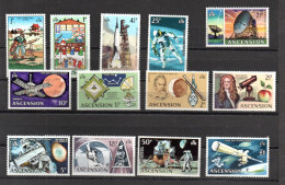 Ascension 1970 Set SG 135/48 (excl.140) Definitive/Space Stamps Nice MNH - Ascension