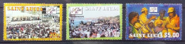 St. Lucia 2001, 10 Years Jazz Festival In St. Lucia, MNH Stamps Set - St.Lucia (1979-...)