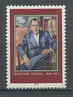 NU Genève 1987 N° 151 ** Neuf  MNH Superbe C 2.75 € Trygve Lie Secrétaire Général De L O.N.U. - Ongebruikt