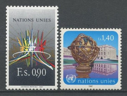 NU Genève 1987 N° 152/153 ** Neufs  MNH Superbes C 3.40 € Oeuvre De Mathieu Spère Armillaire En Bronze De La S.D.N. - Ongebruikt
