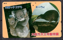 Japan 1V Koala Osaka Tennoji Zoo Used Card - Oerwoud