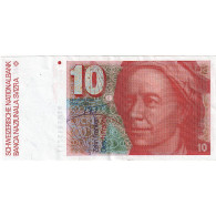 Suisse, 10 Franken, 1987, KM:53g, SUP - Suiza