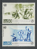 NU Genève 1987 N° 154/155 ** Neufs  MNH Superbes C 3.40 € Année Du Logement Des Sans-abri Bâtiment Travaux - Nuevos