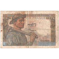 France, 10 Francs, Mineur, E.184, B+, Fayette:8.21, KM:99f - 10 F 1941-1949 ''Mineur''