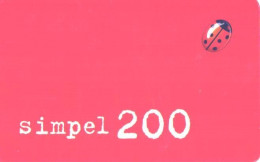 Estonia:Used Phonecard, EMT Simpel 200, Ladybug, Mobile Phone Prepaid Card, 2004 - Estonia