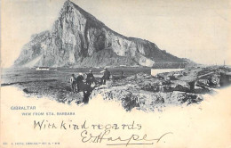 Gibraltar - View From STA.Barbara Gel.?? Ohne Frankatur - Gibraltar
