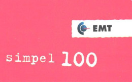 Estonia:Used Phonecard, EMT Simpel 100, Black Letters, Mobile Phone Prepaid Card, 2000 - Estonia