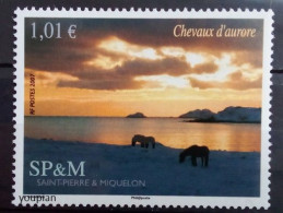 St. Pierre And Miquelon 2007, Horses And Sunset, MNH Single Stamp - Ongebruikt