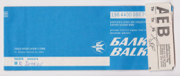 BALKAN, Bulgaria Bulgarian Airline Carrier Passenger Ticket And Baggage Check Used, Vintage 1970s (66879) - Tickets