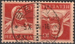 Schweiz Suisse 1915: Tell 10c Kehrdruck Rot / Tête-bêche Rouge Zu K8 Mi K8 Mit Voll-⊙ BERN 5.X.14 (Zu CHF 18.00) - Tête-bêche