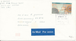 Canada Cover Sent To Denmark Delta 25-7-1992 Single Franked - Covers & Documents