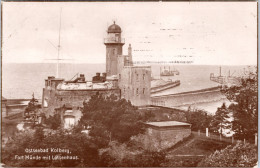 Ostseebad Kolberg , Fort Münde Mit Lotsenhaus (Stempel: Kolberg Ost 1924 (?) ) - Pommern