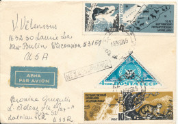 USSR (Latvia) Cover Sent Air Mail To USA 14-5-1968 Topic Stamps (the Cover Is Damaged On The Backside) - Storia Postale