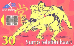 Estonia:Used Phonecard, Eesti Telefon, 30 EEK, Suma Wrestling, Baruto, 1998 - Deportes