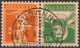 Schweiz Suisse 1923: Tell & Fils Kehrdruck Tête-bêche Zu K17 Mi K17 Mit Voll-⊙ LAUSANNE 16.II.23 (Zu CHF 10.00) - Tête-bêche