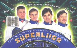 Estonia:Used Phonecard, Eesti Telefon, 30 EEK, Super League, Olympig Champion Erki Nool, Decathlon, 1997 - Deportes