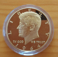 USA - Comm. Coin/Token - John F Kennedy ½ Dollar 1964 - Gold Plated - Collezioni