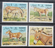 Sudan 1994, WWF - Donkey, MNH Stamps Set - Soudan (1954-...)