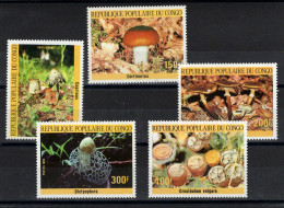 Congo - YV 764 à 768 N** MNH Luxe Complete Champignons - Ungebraucht
