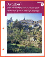 89 AVALLON Yonne Région Bourgogne Géographie Fiche Dépliante - Géographie