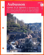 23 AUBUSSON Creuse Région Limousin  Géographie Fiche Dépliante - Géographie