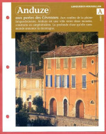 30 ANDUZE Gard Région Languedoc Roussillon  Géographie Fiche Dépliante - Géographie