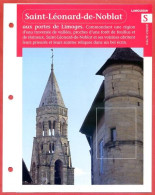 87 SAINT LEONARD DE NOBLAT Haute Vienne Région Limousin Géographie Fiche Dépliante - Géographie