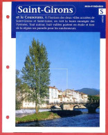 09 SAINT GIRONS Ariège Région Midi Pyrénées Géographie Fiche Dépliante - Géographie