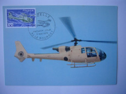 Avion / Airplane / SUD-AVIATION / Helicopter / Gazelle / Carte Maximum - Hubschrauber