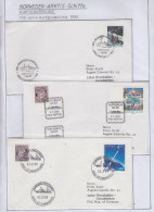 Norway 100J Hurtigrutenlinie 1993 4 Covers (HI150) - Navires & Brise-glace