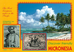 1 AK Mikronesien * Discover Friendly Micronesia - Fernando Magellan, Initiator Der Ersten  Belegten Weltumsegelung * - Micronesië