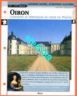 OIRON Poitou Histoire Chateaux De France Fiche Dépliante Chateau - Géographie