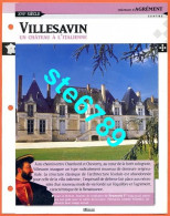 VILLESAVIN Histoire Chateaux De France Fiche Dépliante Chateau - Géographie
