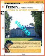 FERNEY Fernay Voltaire  Histoire Chateaux De France Fiche Dépliante Chateau - Géographie