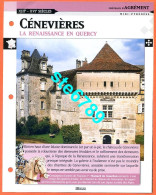 CENEVIERES Quercy Histoire Chateaux De France Fiche Dépliante Chateau - Géographie